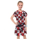 Emo Checker Graffiti Kids  Drop Waist Dress