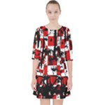 Emo Checker Graffiti Pocket Dress