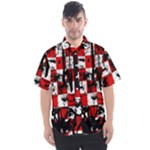 Emo Checker Graffiti Men s Short Sleeve Shirt