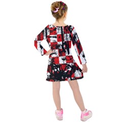 Kids  Long Sleeve Velvet Dress 