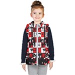 Emo Checker Graffiti Kids  Hooded Puffer Vest