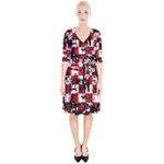 Emo Checker Graffiti Wrap Up Cocktail Dress