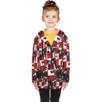 Emo Checker Graffiti Kids  Double Breasted Button Coat