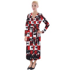 Velvet Maxi Wrap Dress 