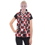 Emo Checker Graffiti Women s Button Up Vest