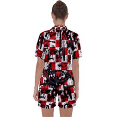 Satin Short Sleeve Pajamas Set 