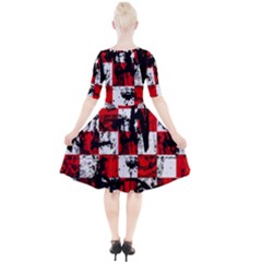 Quarter Sleeve A-Line Dress 