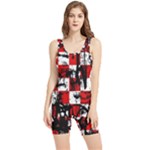 Emo Checker Graffiti Women s Wrestling Singlet