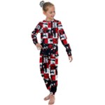 Emo Checker Graffiti Kids  Long Sleeve Set 