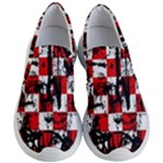 Emo Checker Graffiti Women s Lightweight Slip Ons