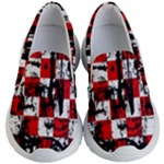 Emo Checker Graffiti Kids Lightweight Slip Ons