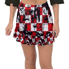 Fishtail Mini Chiffon Skirt 