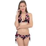 Emo Checker Graffiti Tie It Up Bikini Set