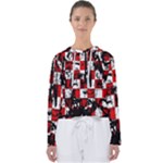 Emo Checker Graffiti Women s Slouchy Sweat