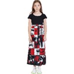 Emo Checker Graffiti Kids  Flared Maxi Skirt