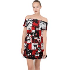 Off Shoulder Chiffon Dress 