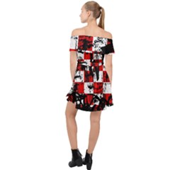 Off Shoulder Chiffon Dress 