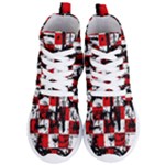 Emo Checker Graffiti Women s Lightweight High Top Sneakers