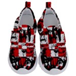 Emo Checker Graffiti Kids  Velcro No Lace Shoes