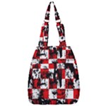 Emo Checker Graffiti Center Zip Backpack