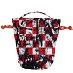 Emo Checker Graffiti Drawstring Bucket Bag