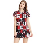 Emo Checker Graffiti Women s Sports Skirt