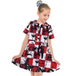 Emo Checker Graffiti Kids  Short Sleeve Shirt Dress