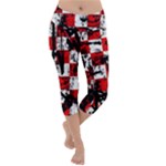 Emo Checker Graffiti Lightweight Velour Capri Yoga Leggings