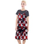 Emo Checker Graffiti Camis Fishtail Dress