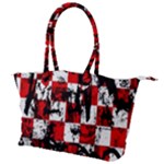 Emo Checker Graffiti Canvas Shoulder Bag