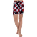 Emo Checker Graffiti Kids  Lightweight Velour Capri Yoga Leggings