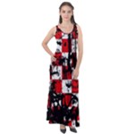 Emo Checker Graffiti Sleeveless Velour Maxi Dress