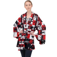 Long Sleeve Velvet Kimono  