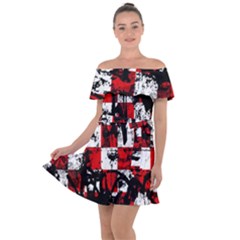Off Shoulder Velour Dress 