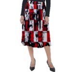 Emo Checker Graffiti Classic Velour Midi Skirt 