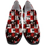 Emo Checker Graffiti Women Slip On Heel Loafers