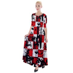 Half Sleeves Maxi Dress 
