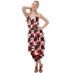 Emo Checker Graffiti Layered Bottom Dress