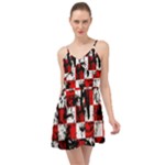 Emo Checker Graffiti Summer Time Chiffon Dress