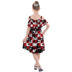 Kids  Cut Out Shoulders Chiffon Dress 