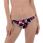 Emo Checker Graffiti Ring Detail Bikini Bottom