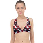 Emo Checker Graffiti Classic Banded Bikini Top