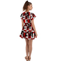 Flutter Sleeve Wrap Dress 