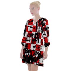 Open Neck Shift Dress 