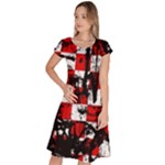 Emo Checker Graffiti Classic Short Sleeve Dress