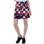 Emo Checker Graffiti Tennis Skirt