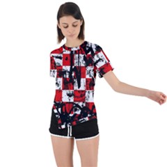 Asymmetrical Short Sleeve Sports T-Shirt 