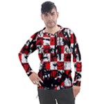 Emo Checker Graffiti Men s Pique Long Sleeve Tee