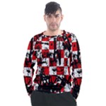 Emo Checker Graffiti Men s Long Sleeve Raglan Tee