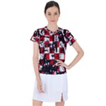 Emo Checker Graffiti Women s Sports Top